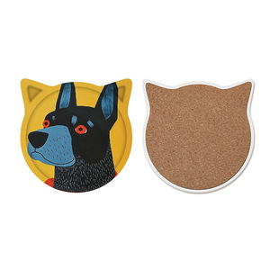 Posavasos con Forma de Gato, Posavasos Impresos, Base para Vasos Impermeable, Decoración para Mesa de Escritorio - Product Image 2