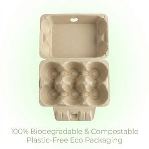 Cartons à œufs promotionnels jaunes naturels à <span class=keywords><strong>12</strong></span> alvéoles en papier recyclé pour œufs biologiques - Product Image 5