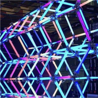 Tubos LED Digitales Meteoroides 3D RGB 5050 SMD de 360 Grados, 144 LEDs, 28W/m, Programables por Artnet Matrix Stage DC24V, Directo de Fábrica