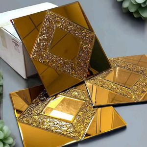 <span class=keywords><strong>Piastrelle</strong></span> a Mosaico Moderne <span class=keywords><strong>Autoadesive</strong></span> in Vetro per Pareti Spessore 4mm Motivo Quadrato per Arredamento Casa Bagni Design Parquet in Alluminio - Product Image 2