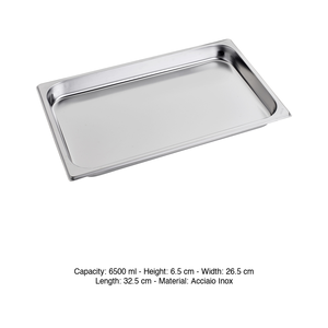 ถาดอบสแตนเลส GN 1/1 ขนาด 53 × 32 × 6.5 ซม. น้ำหนัก 1277 กรัม - Product Image 3