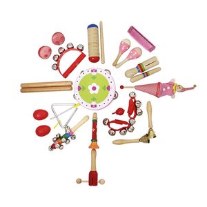 Juego de instrumentos de percusión musical Orff, 22 piezas, material didáctico musical para educación temprana para el aula de jardín de infantes - Product Image 4