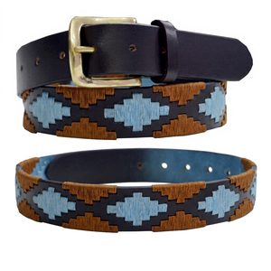 Ceinture Polo en Cuir Vintage à Motif Argentin Brodé, Sangle de Ceinture Unisexe de Haute Qualité pour Sac à Main LBP-0015C - Product Image 1