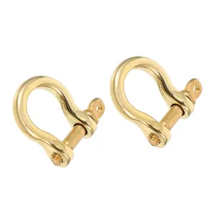 Pure Copper Horseshoe Buckle Screw Bow Shackle with Pin