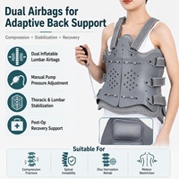 Orthèse thoracolombaire gonflable avec double airbag et support rigide respirant pour la récupération de la colonne lombaire