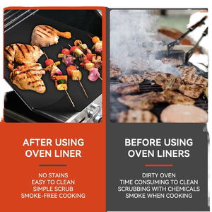 Cooking Mat Easy to Clean Non-Stick Reusable Oven Liner Heavy Duty Barbecue <b>Tool</b> Set Non Stick BBQ Grill Mat - Product Image 2