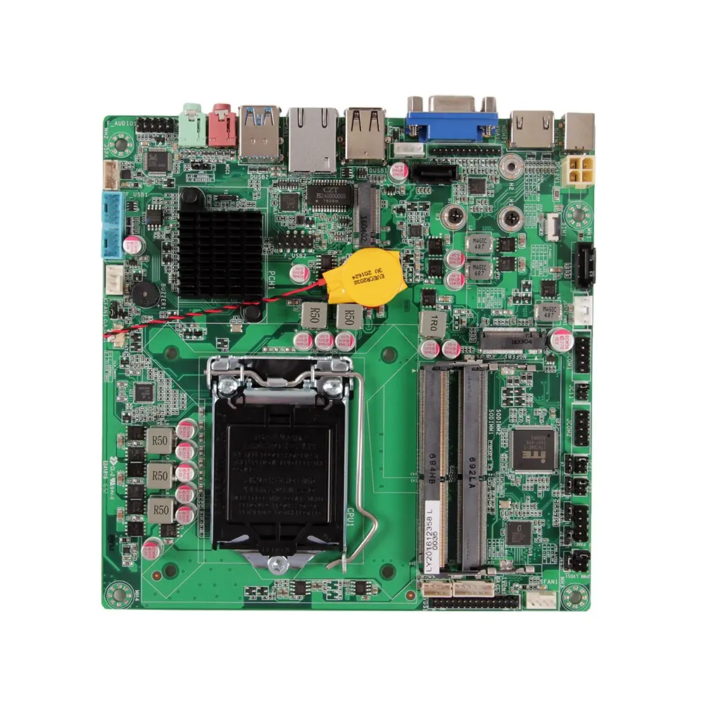 Machinist — carte mère mini itx, composant pc, compatible avec processeurs i3/i5/i7, socket lga 1151, 2 ports LAN et courant continu