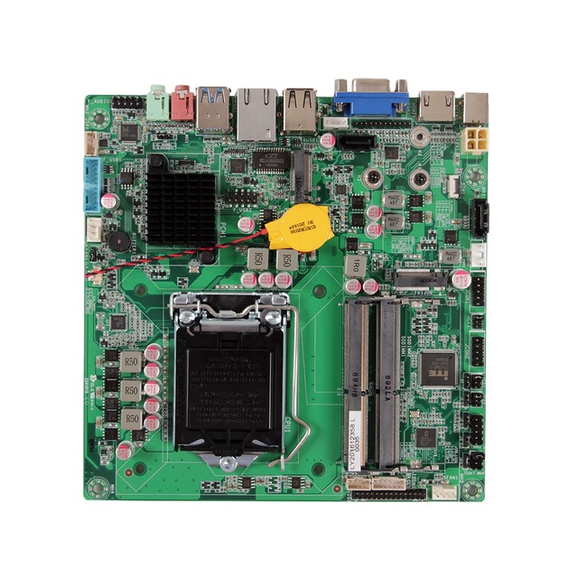 Intel H110 LGA1151 Mini ITX Motherboard DDR4 Double Channel SATA Support Dual LAN DC Power New Desktop