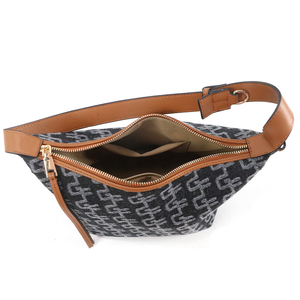 Bolso de hombro de mezclilla para mujer, estilo casual, bolso hobo con patrón y cremallera, bolso moderno para el día a día - Product Image 3