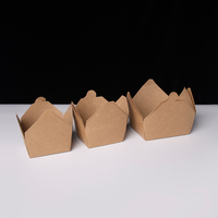 Kartonnen wegwerpverpakkingen met aangepast logo, opvouwbaar, voor lunch/bento, OEM groothandel, biologisch afbreekbaar, ecologische verpakking