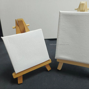 Mini 5*5cm DIY trống vải + Gỗ Giá vẽ thiết lập với 100% cotton kéo dài vải in kỹ thuật số chuyên nghiệp vừa kết cấu - Product Image 6