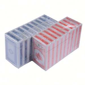 Cartas de Póker Estampadas en Caliente Personalizadas - Cartas de Juego de Papel Delgado Azul y Rojo de 230 g, Personalizadas de Alta Calidad para Casino y Uso Promocional - Product Image 3