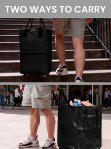 Factory Direct Sales Portable Shopping Bag Foldable Supremarket Shopping Cart Grocery Shopping Cart Trolly with Two Wheels - Product Image 4