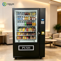 Distributeur automatique intelligent de snacks et de boissons avec un grand espace de rangement et un écran interactif