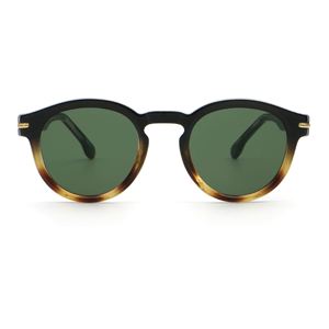 Lunettes de soleil rondes tendance 2025 avec rivets léopard, protection UV400, monture TR90, personnalisables avec logo, pour hommes et femmes - Product Image 1