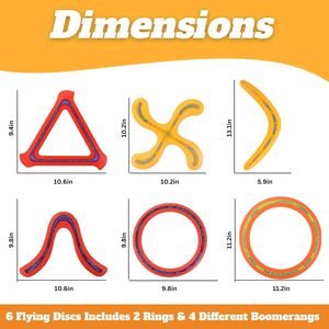 Trọng Lượng Nhẹ Pro Đĩa Boomerang Combo Gói Cho Thể Thao Bay Vòng Tiêm Nhựa Modling Cho Trẻ Em Và Người Lớn Trò Chơi Ngoài Trời - Product Image 5