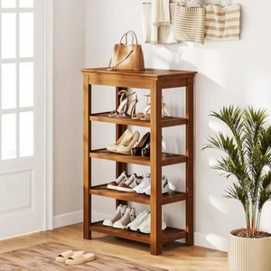 Bamboo <b>shoe</b> cabinet for entryway, freestanding <b>shoe</b> cabinet, narrow <b>shoe</b> cabinet, <b>storage</b> rack for small apartments, - Product Image 3