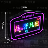 Panneau d'affichage lumineux à LED avec miroir croisé Signe de main lumineux Atmosphère changeante Lettre magique Panneau d'affichage changeant de mot
