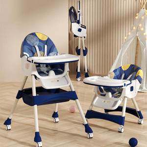 Silla alta con respaldo ajustable en 3 posiciones para alimentar al bebé de 0 a 12 meses, plástica, plegable, para uso doméstico. - Product Image 4