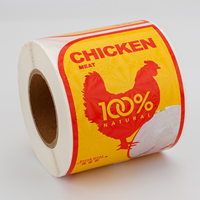 Étiquette autocollante congelée résistante personnalisée, autocollant d'étiquette pour viande, poulet, boeuf, aliment, autocollants d'étiquette pour l'emballage des aliments surgelés