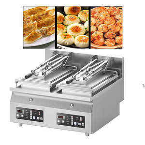 Máquina de bola de masa frita de estilo japonés de hierro fundido completamente automática, sartén de pan de doble cabeza de un solo cabezal, fabricación de granos - Product Image 1