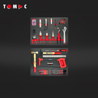 TOMAC Armoire à outils mobile professionnelle à 8 tiroirs avec ensemble d'outils à main 410 pièces-Solution durable pour garage et atelier