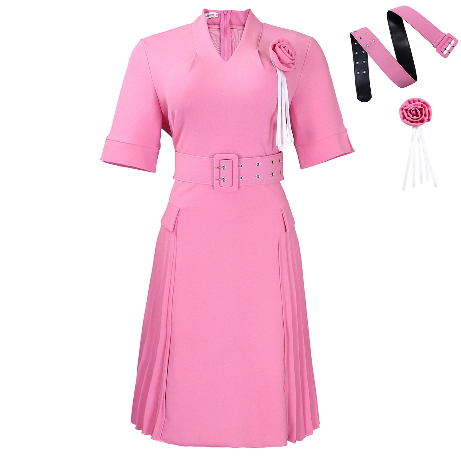 Pink corsage belt