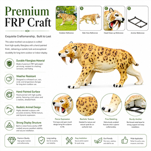 Statue de tigre réaliste <span class=keywords><strong>en</strong></span> fibre de verre, sculpture de faune <span class=keywords><strong>en</strong></span> PRV pour décoration extérieure de jardin, zoo, <span class=keywords><strong>parc</strong></span> de <span class=keywords><strong>safari</strong></span>, fournisseur - Product Image 6