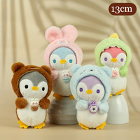 Porte-clés en peluche pingouin personnalisé en gros, breloque de sac en peluche douce, rembourrage en coton PP, réaliste, cadeau unisexe 13CM