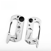 Couteau multifonctionnel de camping en acier inoxydable de qualité industrielle EDC, clip mousqueton, personnalisation OEM/ODM, facile à transporter
