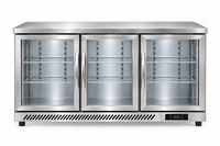 Refroidisseur d'air commercial pour cuisine, comptoir de travail en acier inoxydable à 3 portes pour restaurant