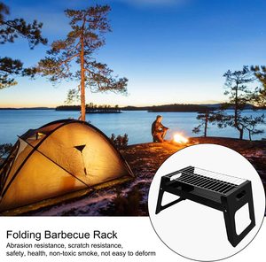 Parrilla plegable portátil de carbón para <span class=keywords><strong>barbacoa</strong></span>, mesa de escritorio de <span class=keywords><strong>barbacoa</strong></span>, ahumador de acero inoxidable para exteriores, Picnic, jardín, <span class=keywords><strong>terraza</strong></span> y acampada - Product Image 2