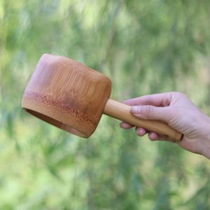 Bamboo Water Ladle Round Traditional Chinese Style Eco Friendly Tea Scoop <b>Coffee</b> <b>Spoon</b> Kitchen Tool - Product Image 3