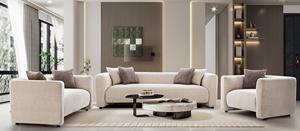 Sofá de 3 Plazas de Estilo Moderno de Bucarest de Primera Calidad con Espuma de Alta Densidad para Sala de Estar y Recepción de Oficina en Venta - Product Image 4