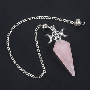Pendule de méditation <span class=keywords><strong>hypnotique</strong></span> Chakra hexagonal cristal de guérison pierre pointue pendule de radiesthésie Wicca thérapie cadeau spirituel - Product Image 5