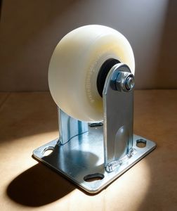 Roue pivotante/fixe en polypropylène PP de 4 pouces, résistante aux produits chimiques, non marquante, roulement à billes, frein à blocage total - Product Image 2