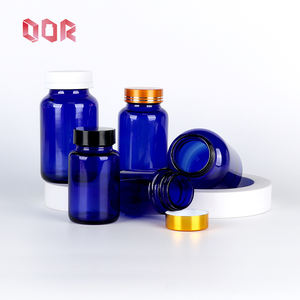 Custom Logo Glass Capsule <b>Bottle</b> Wide Mouth Clear Matte Round Cylinder Shape Health Supplement Medicine <b>Pill</b> Container - Product Image 4