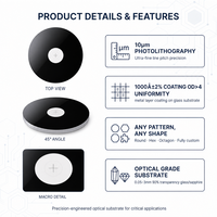 Disque d'encodeur moteur personnalisé D5-280mm, disque optique de photolithographie haute précision, plaque de verre multicouche à 90 % de transmittance