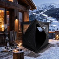 Tente de sauna écologique quatre saisons Warmfire, en Oxford 600D imperméable, triple couche, pour 6 personnes, carrée, respirante, pour événements extérieurs, montage rapide
