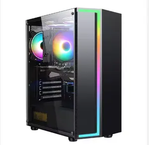 PC Gaming Case Dust-Proof ATX Mid Tower Plastic Desktop Computer Cases & Towers Used Products
