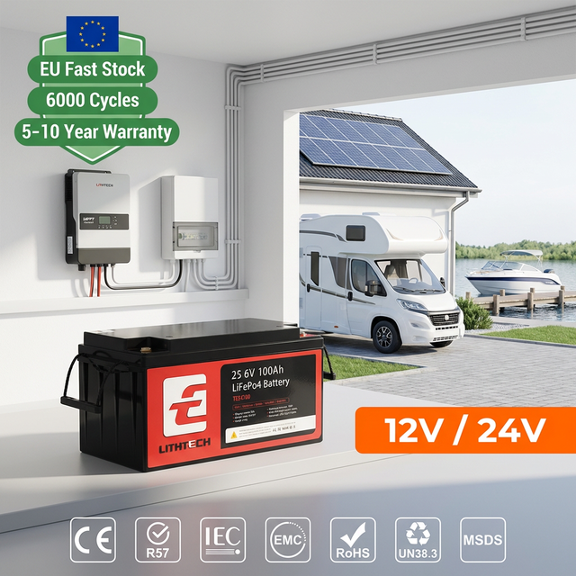 Waterproof IP67 12V Lifepo4 Battery Pack 100Ah 200Ah 300Ah 400Ah 600Ah Deep Cycle LFP BMS Bluetooth for Home Storage Battery