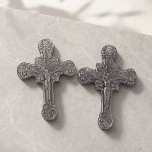 Toptan El Oyması Kristal Haç Heykeli Doğal Taş Haç Figürü Boheng Markası Gotik Ev Dekorasyonu İçin - Product Image 1