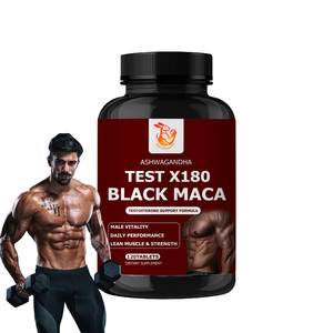 Comprimés de Maca Noire Test X180 les plus vendus pour hommes avec manganèse, soutien de la testostérone et de l'oxyde nitrique, absorption supérieure - Product Image 1