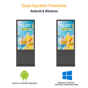 Pantalla LCD para Publicidad Exterior <span class=keywords><strong>de</strong></span> 2500 Nits, Resistente al Agua IP65, <span class=keywords><strong>de</strong></span> 43, 55 y 65 Pulgadas, Tipo Tótem para Escaparates - Product Image 3