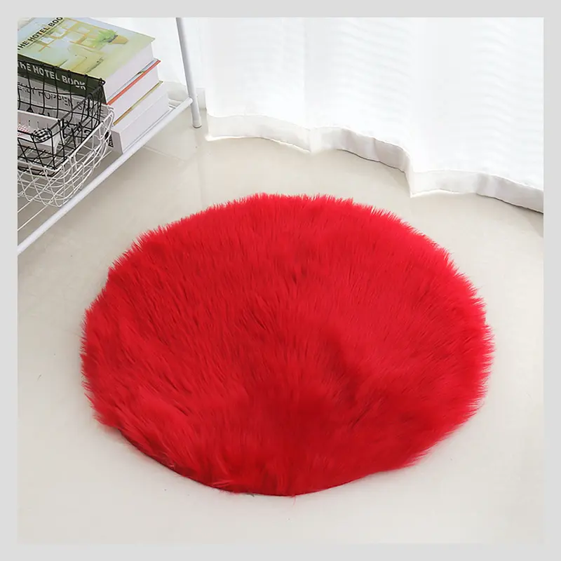 Wholesale Living Room Carpet Plush Soft Area Fur Rug Tan Sheep Long Wool CC Rug