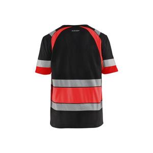 BLAKLADER - 342110309955XS T-shirt Noir/Rouge hi-vis-EAN 7330509620243 HI-VIS WORKWEAR - Product Image 2