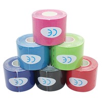 Bande de kinésiologie sportive en coton de 5 cm pour soutien de la taille et du genou, respirante, pour récupération musculaire, bandage élastique, soulagement de la douleur, cheville, athlétique