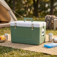 Boîte isotherme en PU de 9 L, mini-coffre de rangement portable et étanche pour le camping, les pique-niques, les aliments et les boissons