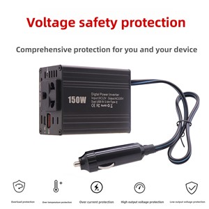 Convertisseur de tension USB pour voiture, transformateur portable 12V24V vers 220V, chargeur USB AC 150W - Product Image 5