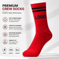 Chaussettes de sport en bambou blanc et noir avec logo personnalisé OEM, emballage inclus, chaussettes de basketball en coton de haute qualité, couleur rouge